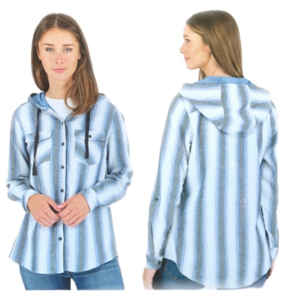 Boston Traders - Plaid Hooded Shirt